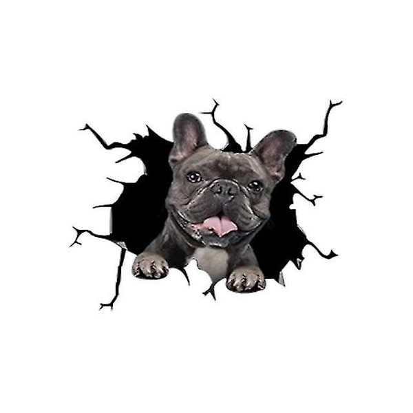 Toalettdekaler Väggdekal Hundspricka Bildekal Kylskåpsdekal Heminredning Pitbull Tax Husky Bulldog Spricka Heminredning