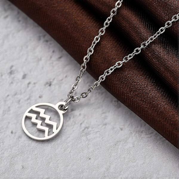 Zodiac-halsband Konstellation Horoskop Smycken Födelsedag för Kvinnor Flickor