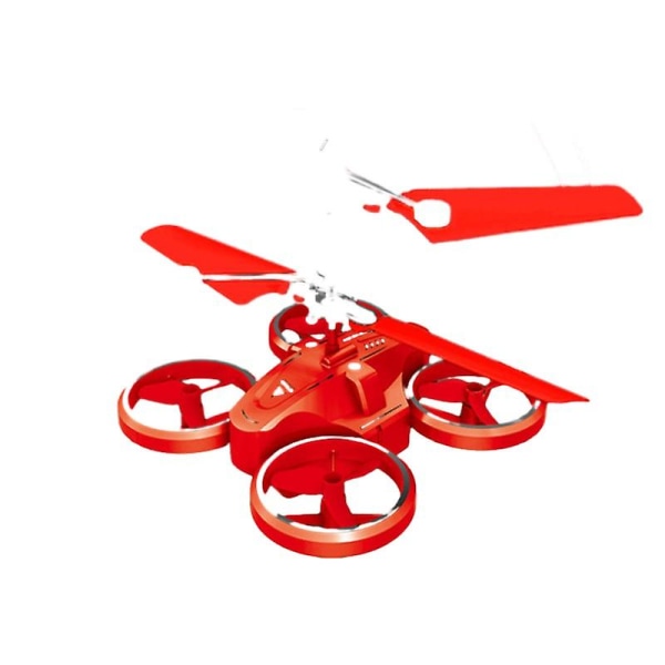 Bevægelsessensor Quadcopter Suspenderet Lysende Sensor Helikopter Børnelegetøjsfly（rød）
