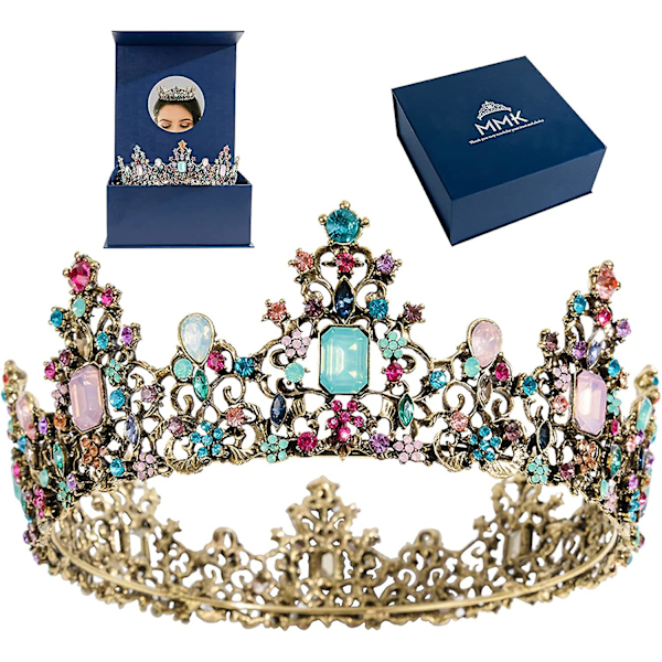 Vintage Barock Prinsesskrona Flicka - Diadem och Kronor för Kvinnor Flicka - Drottning Födelsedagskrona, Håraccessoarer för Kostymfest