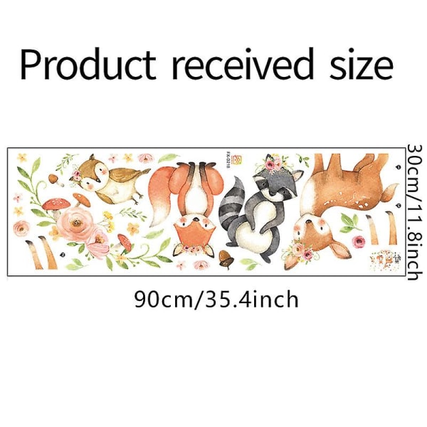 Wabjtam 1set Woodland Animal Wall Decal Cartoon Wall Sticker Cute Animal Wall Decal For Nursery Playroom Wall Decor