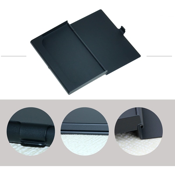 3-pack ultralätt aluminium visitkortshållare - svart