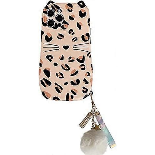 Telefonfodral för iPhone 7 Plus/8 Plus, Flicka Kvinna Vacker Leopard Spetsiga Öron Katt Mjuk TPU Silikon Gummikåpa Full Kropp Kamera Täckta Skydd