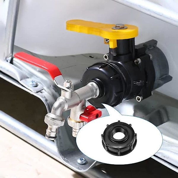 2 stk. Ibc Tank Adapter 3/4 Tommer Ibc Haveslange Ibc Tank Adapter S60x6 Plast Tankdæksel Adapter til Ibc Cube 1000 Liter