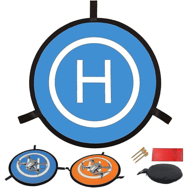 Dronelandingsplader, Universal Landing Pad Luminous Foldable Helipad Til Dji Dobbeltsidet Drone Launch Mat Vandtæt Stcyv