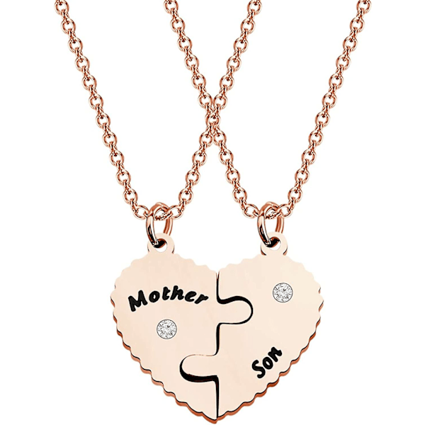 Mamma Son Gåvor Mamma och Son Halsband Set För 2 Mamma och Son Matchande Smycken
