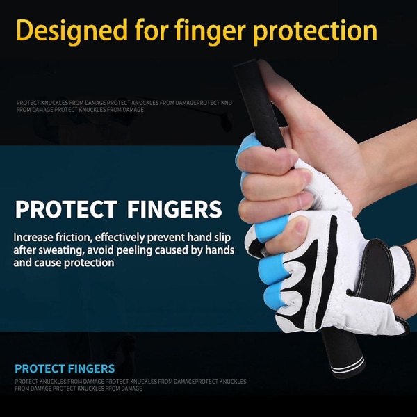8 kpl Golf Finger Toe Silikonitukihihat Protector Grip Multi miesten naisille (harmaa)