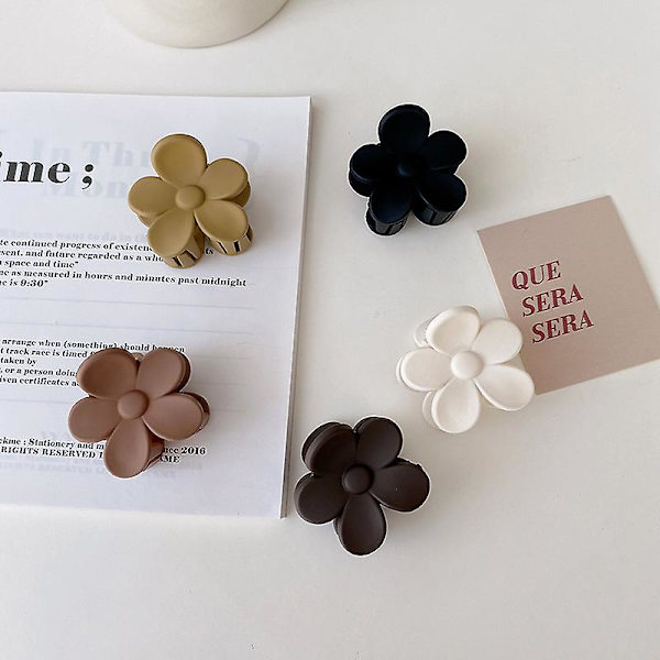 Hårklämma Blomma Mini Hårkäke Klämma Halkskydd Spännen Hårnålar, set om 5 st