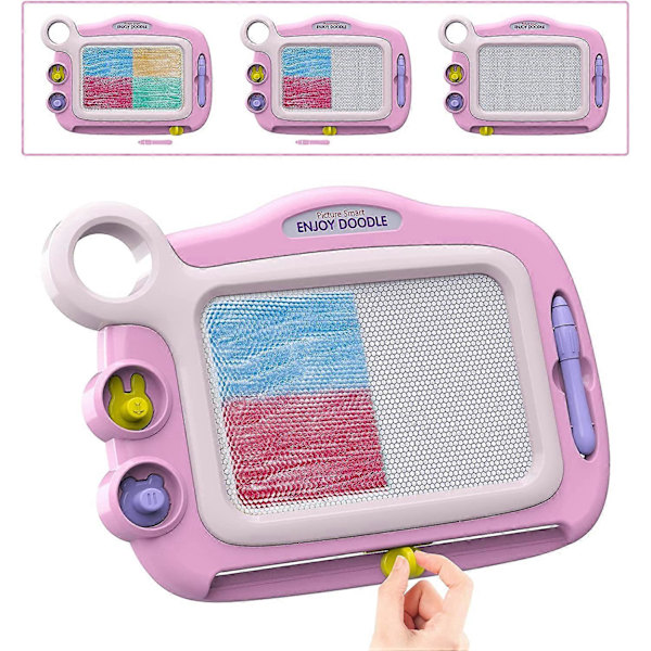 Leksaker för flickor 1-4 år, Magnetisk rittavla för barn, Presenter till flickor 2 3 4 år, Klottertavla barnleksaker, Småbarnsleksaker ålder 2-4, Lärande leksaker