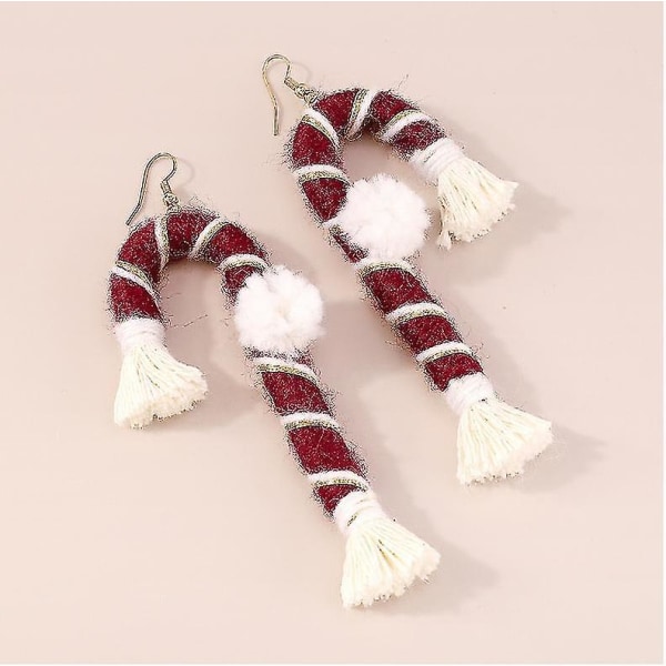 1 par julklappsörhängen Julörhängen Vintage etnisk stil julklappar (röd)
