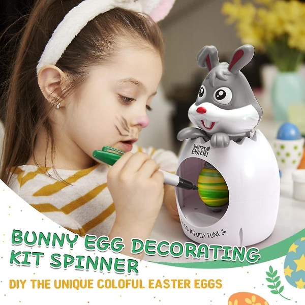 Pääsiäislahjoja lapsille, pääsiäismunien koristelusarja, itse tehty munanvärjäyslinkki, jossa 8 värikästä merkkiä ja 6 valkoista munaa, juhlakoristeita