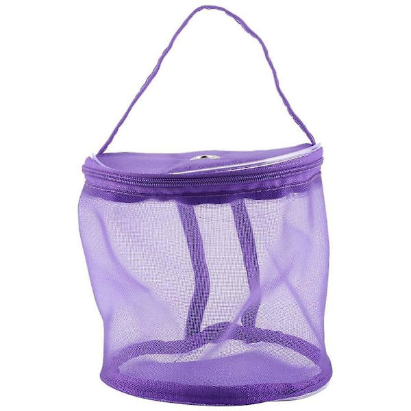 Bärbar stickad väska cylinder nät ull arrangör lätt bekväm behållare tote garn tillbehör