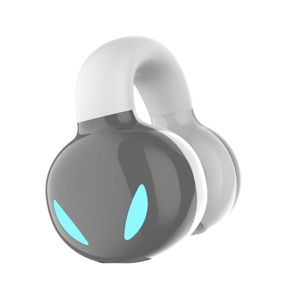 Bluetooth headset oppgradert versjon klips øre stereo ekstern lyd skader ikke øret forretningssportsmodeller kjører volum（Sort）