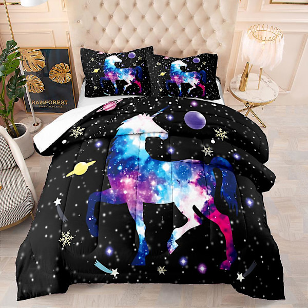 3D Digitaltryck Djur Katt Varg Elefant Serie Örngott Täcke Överdrag Sängkläder Tredelad Set DWX1 180*200cm -ZHENV（180*200cm）