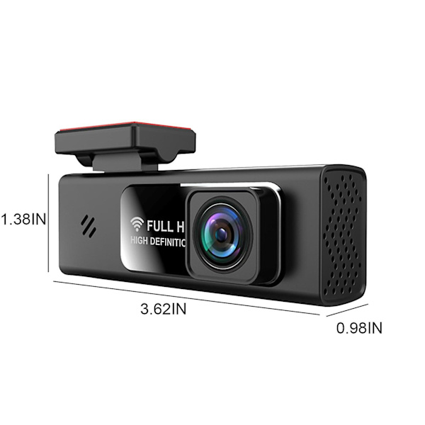 Smart Dash Cam, 1080P Full HD, Smart Dash Camera för bilar, inbyggd G-sensor, WDR, kraftfull nattvision