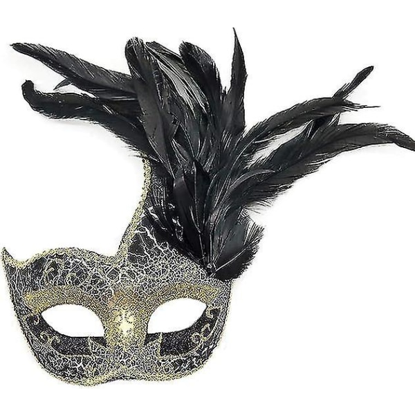 Naisten höyhennaamio Venetsialainen Halloween Mardi Gras -asut Party Ball Prom Mask