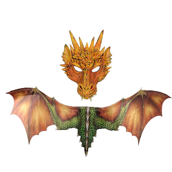 Halloween Dinosaurie Kostym Cosplay Mask Ving Tillbehör