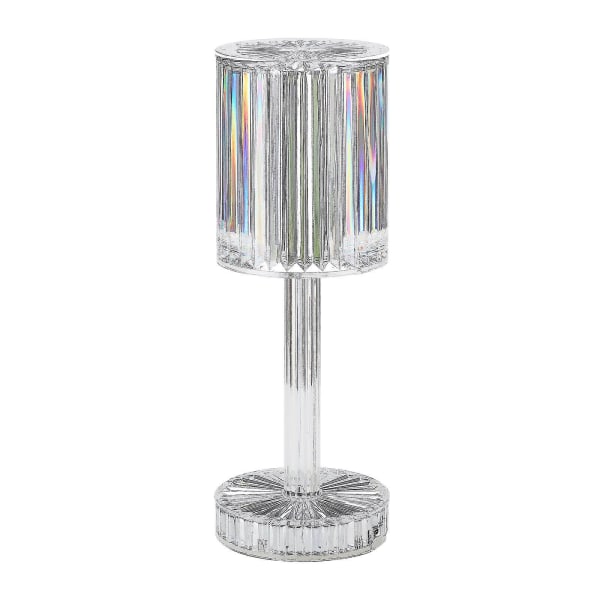 Kristalllampa, 16 RGB färgskiftande Touch-fjärrkontrolllampa, USB uppladdningsbar diamantbordslampa