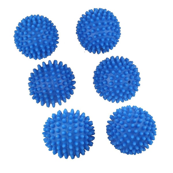 6 x blå gjenbrukbare tørkeballer