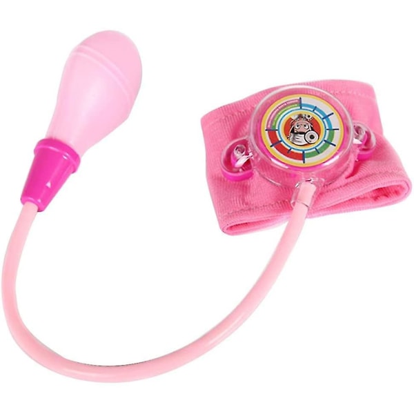 Lasten verenpainemittarit lelu lääkärisarja lelu tosielämässä koti Cosplay lääkärit sairaanhoitajat lelut verenpainemittarit lelu (vaaleanpunainen)