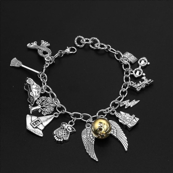 Harry Potter Armband Golden Snitch Kombination Berlock Armband Födelsedagspresent