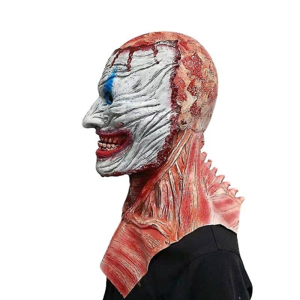 Halloween-maske Dobbeltsidig lateksmaske Helhode Skumle masker Fest Cosplay Kostymer Joker Klovn Helhode Skumle festhjelm
