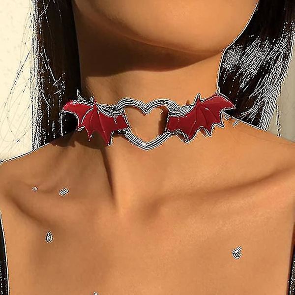 Gotisk flaggermus krage choker halskjede
