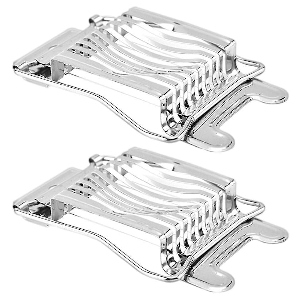 2 st Äggklyv Stainless Steel Äggkutter Kokt Äggklyv Köksredskap