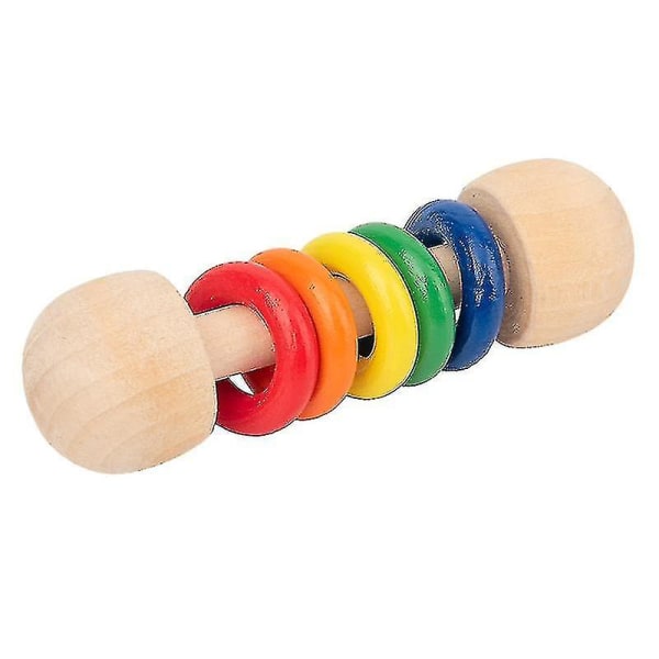Tone Instrument tegneserie træ baby rangle hånd holder træ rangle baby puslespil tidlig uddannelse legetøj