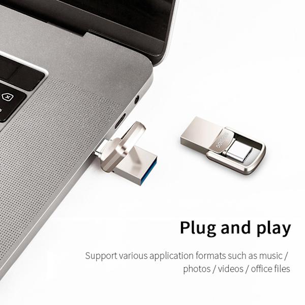 64GB 128GB 256GB 512GB 1TB 2TB U-disk Hög hastighet Stor kapacitet Drivrutinsfri Stöttålig OTG Bärbar Typ-C USB3.1 Flash-enhet