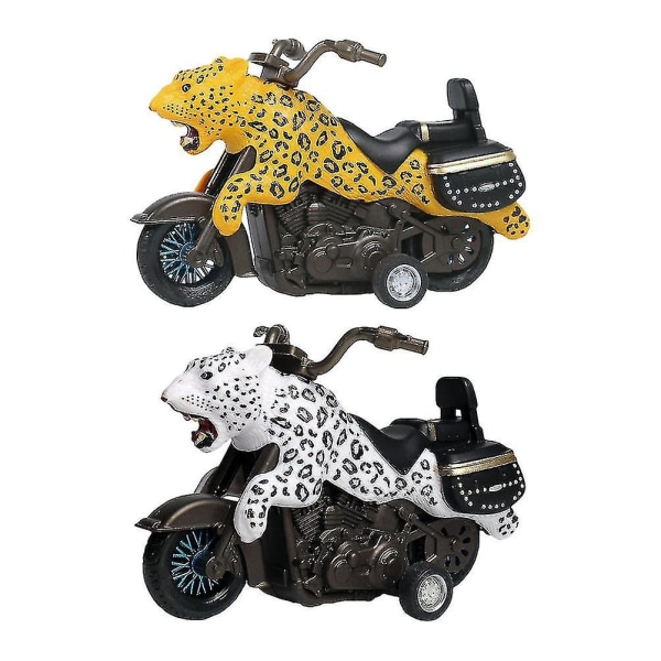 2 stk Friksjonsdrevet Trekk tilbake Motorsykkelleker Minilekemotorsykkel for barn