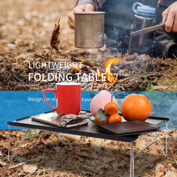 Kokoontaittuva työpöytä Ultrakevyt Helposti koottava alumiiniseos Camping Outdoor Kokoontaitettava ruokailupöytä Kannettava pöytä