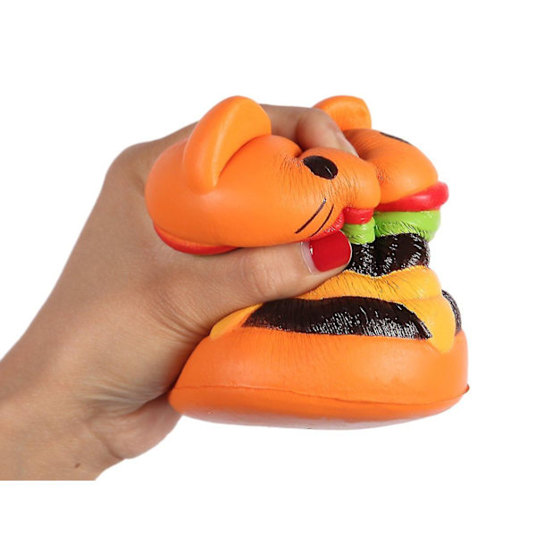 Jättehamburgare katt långsamt stigande leksak, Squishies