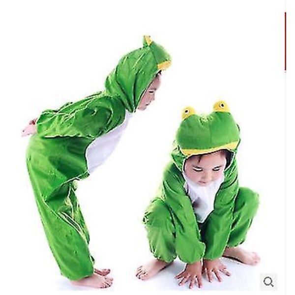 Lasten Halloween Performanssiasut Sammakko-sarjakuva pukutanssi-onesie (L (korkeus 105-120 cm))