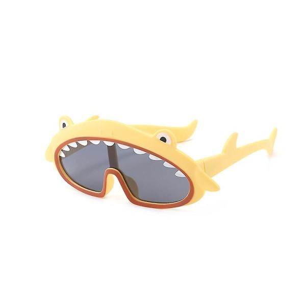 Shark Solglasögon Glasögon Nyhet Rolig kostym Solglasögon för pojkar Flickor Födelsedag Foto rekvisita Hav Ocean Present（gul）