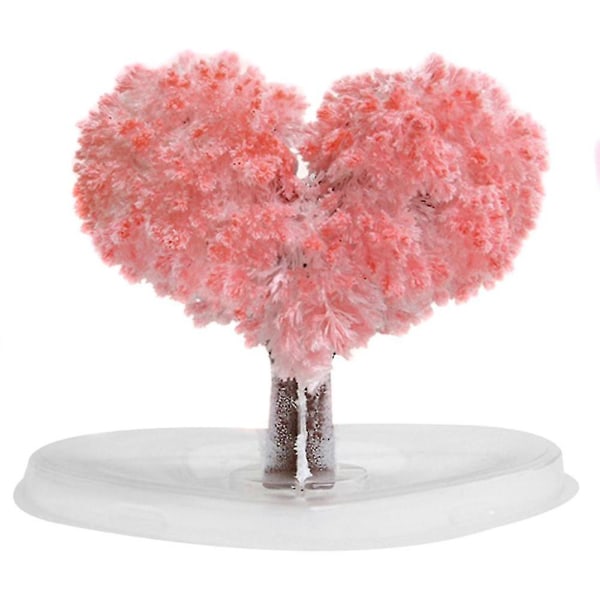 Magic Growing Tree Paper Sakura Crystal Trees Desktop Cherry Blossom Leksaker（Kärlek）