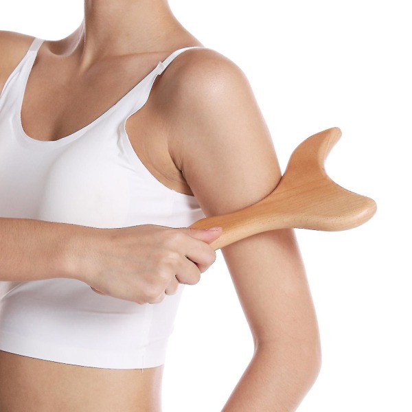 Lymfdräneringsverktyg av trä Massagepaddel Professionell Gua Sha mjukvävnad Kroppsskulptering Anti-celluliter Muskelfrigöring för kvinnor för män