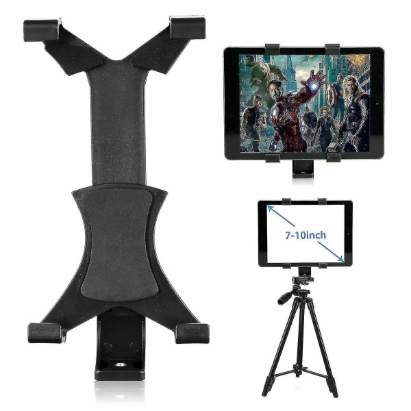 Ipad Tripod Mount Adapter Universal Tablet Clamp Holder, Brug på stativ, Monopod, Selfie Stick, Bordstativ Stand Etc - Optagelse af video og foto W