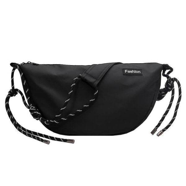 Casual och mångsidig damväska populär populär crossbody-väska fashionabel dumplingväska med en axel（svart）