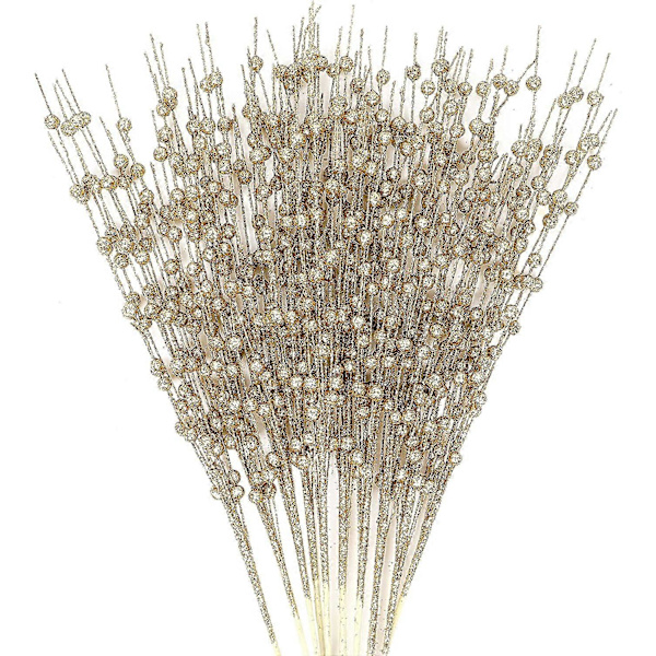 10-pack Julgransprydnader med Gyllene Bär, Konstgjorda Burgunder Glitterbär Julspett för Julgransdekorationer, DIY Kranshantverk Present