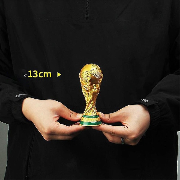 World Cup Trofæ Fodbold Fodbold Sports Fan Resin Ornament Bordpladedekoration (13 cm)