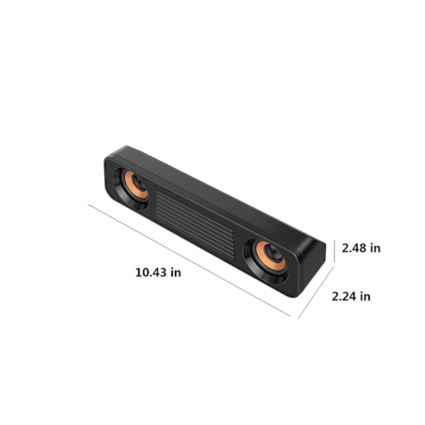 Datorhögtalare Trådbunden USB-skrivbordshögtalare Stereo USB-driven Sound Bar-högtalare