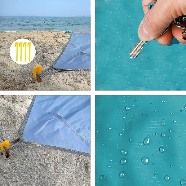 Piknik-peitto Rantamatto Piknik-matto, rantapeitto piknikpeite erittäin suuri 200 x 210 cm, CAN käyttää rannalla ulkoleirintäalueella ja paras lahja