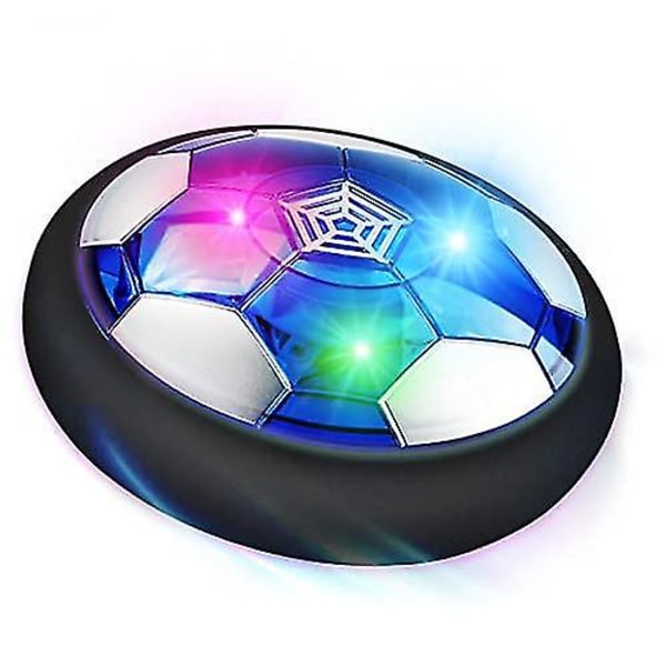 Hover fotball, oppladbar luftkraft flytende fotball med led lys, innendørs utendørs sportsball 18 cm