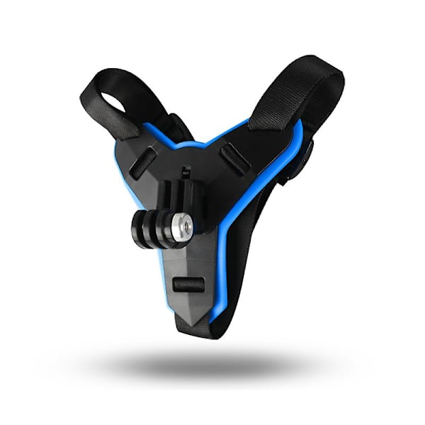 Motorcykel Shots Full Face Hjelm Hage Stativ Mount Holder Til Gopro Hero 8/7/54 Xiaomi Yi 4k Action Kamera Tilbehør Og Telefon (ny blå support)