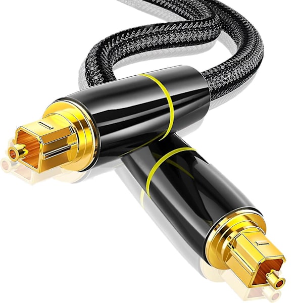 Optinen kaapeli 24k kullattu digitaalinen äänikaapeli Toslink-johto [s/pdif] Lg/samsung/sony/philips Sound Bar, Smart Tv, Kotiteatteri, Ps4, Xbox & Pla