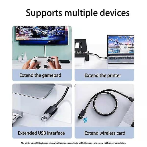 USB 3.0 Förlängningskabel för Smart TV PS4 Xbox One SSD USB till USB Kabel Förlängare Datakabel Mini USB 3.0 2.0 Förlängningskabel (0,5 m)