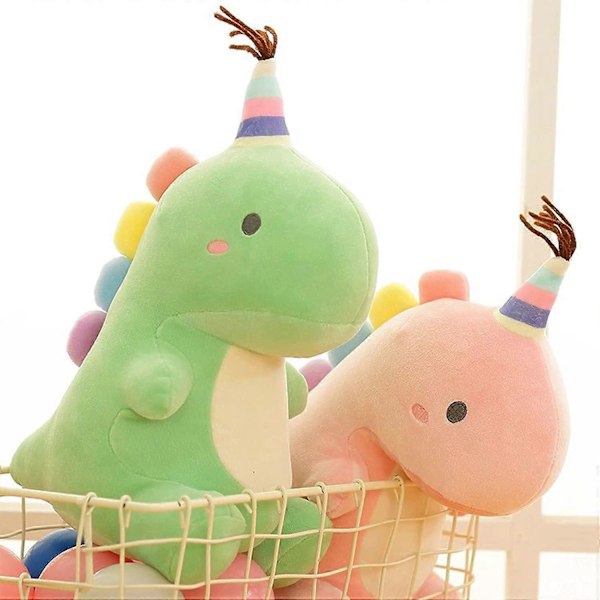 Plushdjur, Söta Dinosaurie Leksaker, Mjuka Dino Plushies för Barn, Plyschdocka Presenter för Pojkar Flickor (Grön, 9 Tum)
