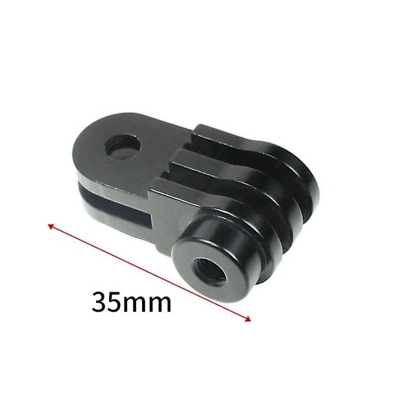 Bgning Aluminium Trevägs Pivot Arm Mount Adapter För Gopro Hero Session 8 7 6 5 Osmo Max För Xiaoyi Sj Gitup Sport Kamera (Svart Kort Adapter)