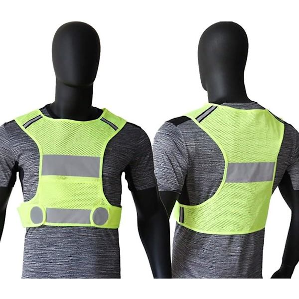 Reflekterande väst, andningsbar nattlöpningsutrustning för nattcykling vandring hundpromenad（XL）